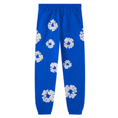Denim Tears All‑Over Floral Print Streetwear 2‑Piece Tracksuit