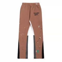 Gallery Dept hand-painted splashed ink spliced drawstring high street casual thick cotton pants micro flared men's and women's loose sports pants (21)