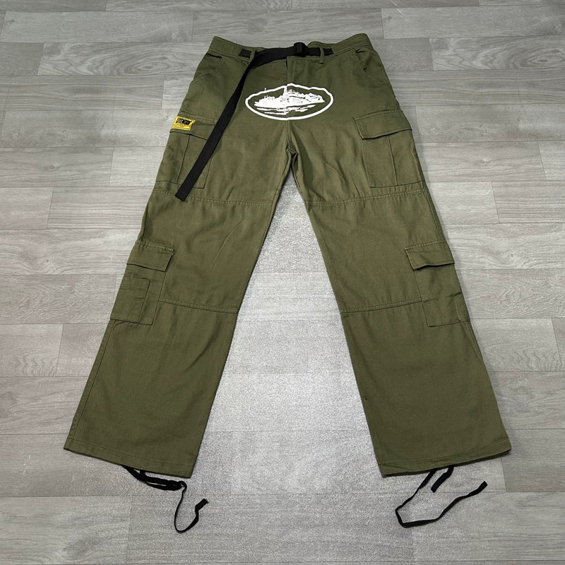 Corteiz Oval Logo Cargo Pants Multi‑Colors