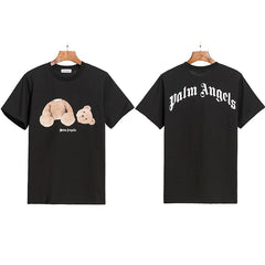 Correct version PALM short sleeved palm angel decapitated bear cartoon bear Angels butterfly print T-shirt men's and women's half sleeves (1)