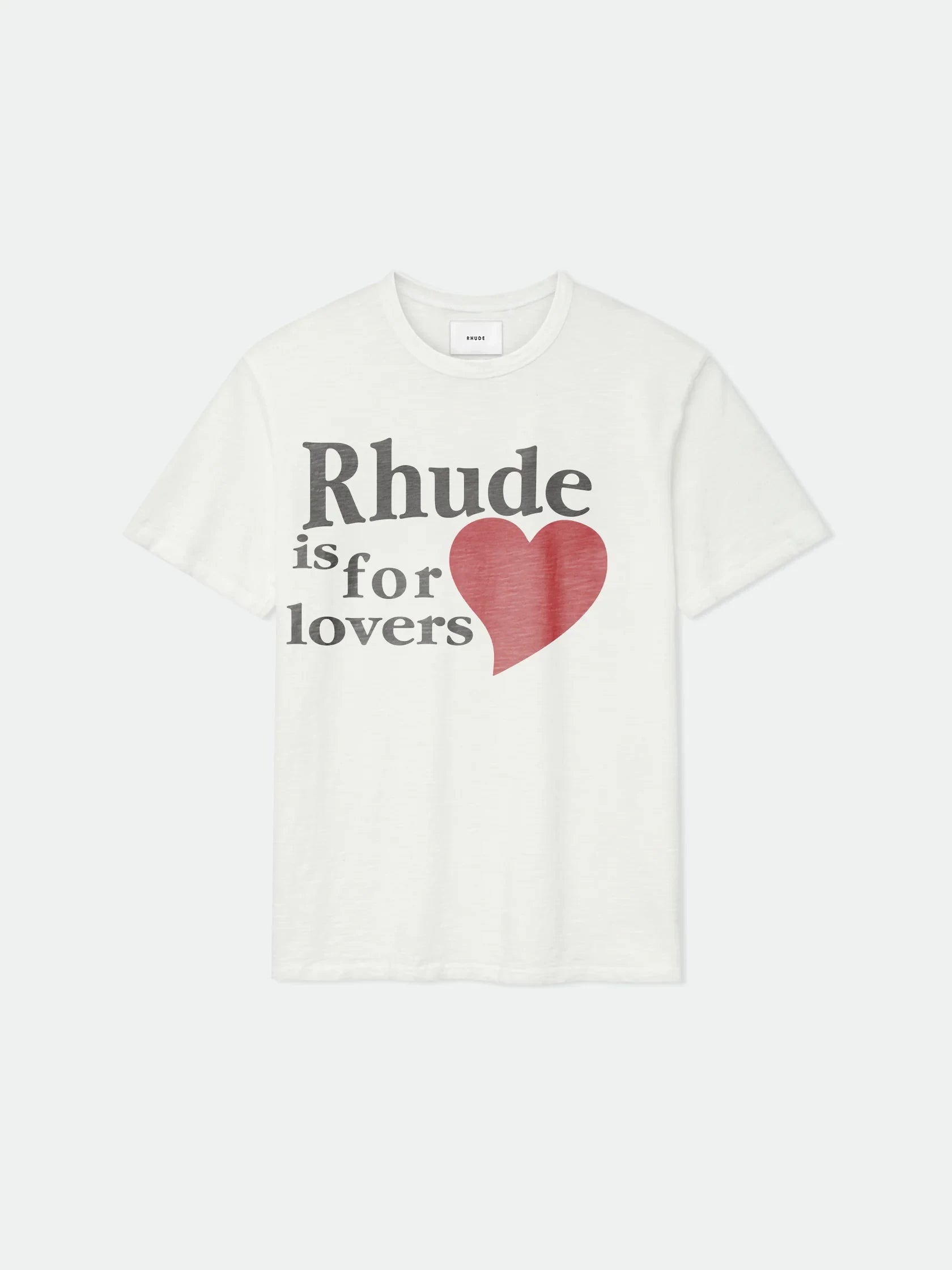 RHUDE letter printed 25S American retro printed short sleeved T-shirt for men and women, loose round neck street pure cotton top (8)