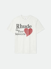 RHUDE letter printed 25S American retro printed short sleeved T-shirt for men and women, loose round neck street pure cotton top (8)