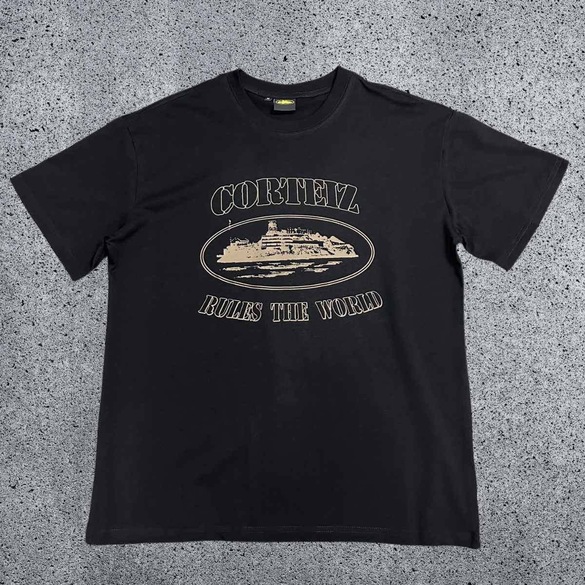 CORTEIZ Devil's Island Short sleeved Cotton Round Neck Printed American Street Loose T-shirt 2024 Spring New INS Trendy Brand (3)