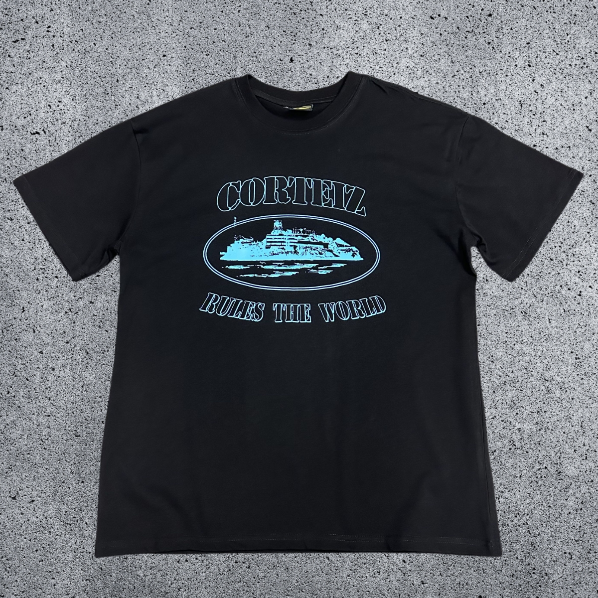CORTEIZ Devil's Island Short sleeved Cotton Round Neck Printed American Street Loose T-shirt 2024 Spring New INS Trendy Brand (3)