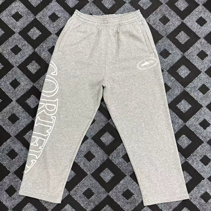 Corteiz  Fall Winter  Side Arch Letter Wide‑Leg Sweatpants