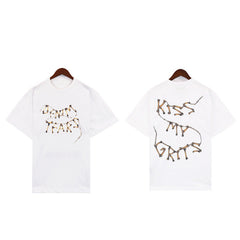 Denim Tears White Leopard Print Tee