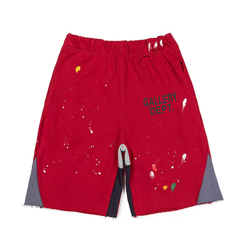 Gallery Dept Ink Splash Distressed Star Shorts