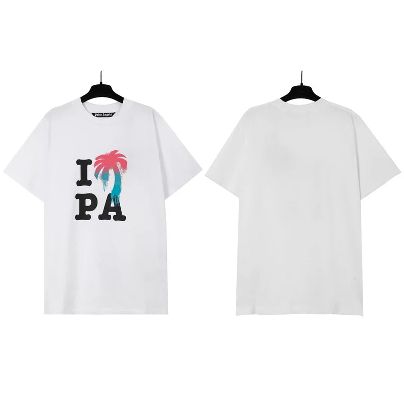 Correct version PALM short sleeved palm angel decapitated bear cartoon bear Angels butterfly print T-shirt men's and women's half sleeves (45)