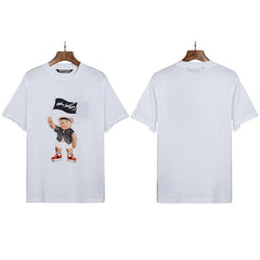 Correct version PALM short sleeved palm angel decapitated bear cartoon bear Angels butterfly print T-shirt men's and women's half sleeves (59)