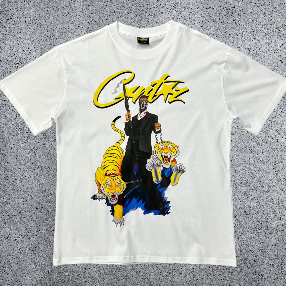 CORTEIZ Devil's Island Short sleeved Cotton Round Neck Printed American Street Loose T-shirt 2024 Spring New INS Trendy Brand (73)