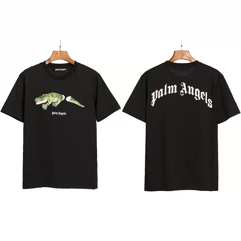 Correct version PALM short sleeved palm angel decapitated bear cartoon bear Angels butterfly print T-shirt men's and women's half sleeves (26)