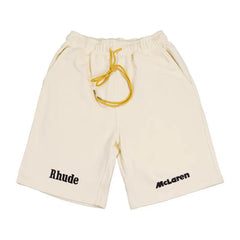 RHUDE shorts Marlboro fog high street trendy brand drawstring 3m letter reflective hip-hop beach five point basketball pants for men (19)