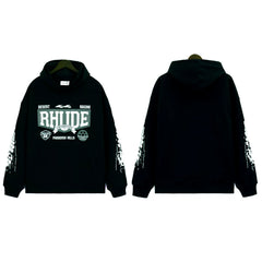 RHUDE美式复古字母印花连帽卫衣男女宽松休闲百搭情侣外套上衣潮 (14)