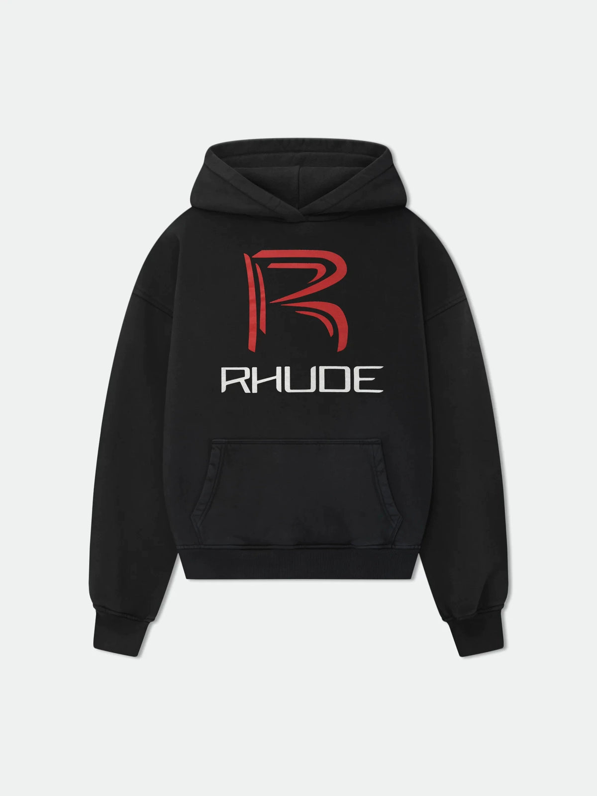 RHUDE美式复古字母印花连帽卫衣男女宽松休闲百搭情侣外套上衣潮 (4)