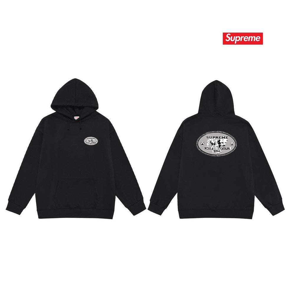 Cross border high version trendy brand Supreme letter printed hooded sweatshirt jacket, classic BOX looped hoodie for men and women (64)