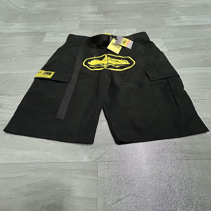 Corteiz Oval Logo Cargo Shorts Multi‑Colors