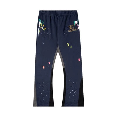 Gallery Dept hand-painted splashed ink spliced drawstring high street casual thick cotton pants micro flared men's and women's loose sports pants (10)