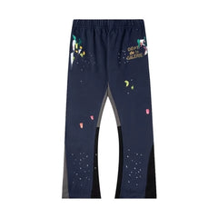 Gallery Dept hand-painted splashed ink spliced drawstring high street casual thick cotton pants micro flared men's and women's loose sports pants (10)