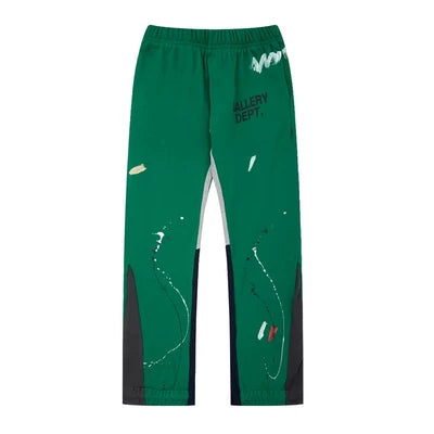 Gallery Dept hand-painted splashed ink spliced drawstring high street casual thick cotton pants micro flared men's and women's loose sports pants (4)