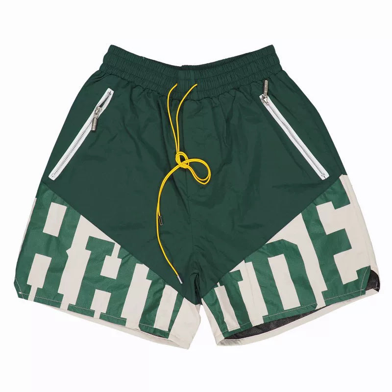 RHUDE shorts Marlboro fog high street trendy brand drawstring 3m letter reflective hip-hop beach five point basketball pants for men (12)