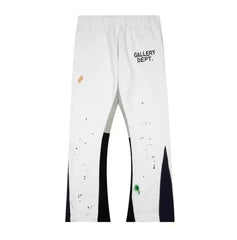 Gallery Dept hand-painted splashed ink spliced drawstring high street casual thick cotton pants micro flared men's and women's loose sports pants (8)
