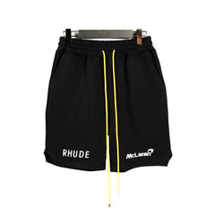 RHUDE shorts Marlboro fog high street trendy brand drawstring 3m letter reflective hip-hop beach five point basketball pants for men (21)