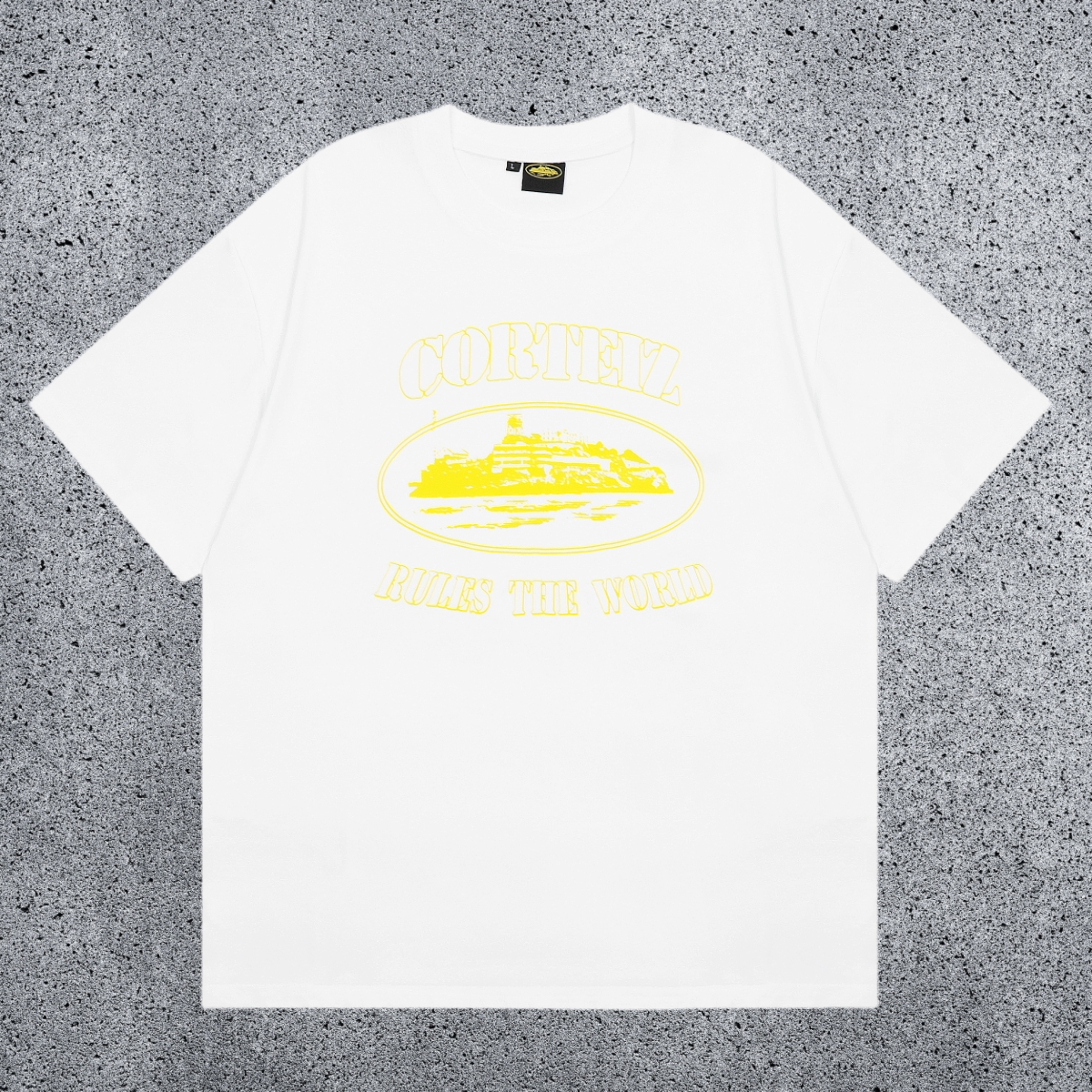 CORTEIZ Devil's Island Short sleeved Cotton Round Neck Printed American Street Loose T-shirt 2024 Spring New INS Trendy Brand (1)