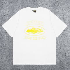 CORTEIZ Devil's Island Short sleeved Cotton Round Neck Printed American Street Loose T-shirt 2024 Spring New INS Trendy Brand (1)