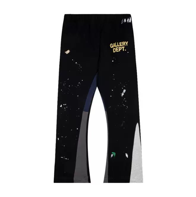 Gallery Dept hand-painted splashed ink spliced drawstring high street casual thick cotton pants micro flared men's and women's loose sports pants (7)