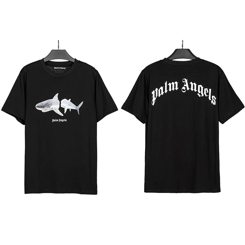 Correct version PALM short sleeved palm angel decapitated bear cartoon bear Angels butterfly print T-shirt men's and women's half sleeves (17)