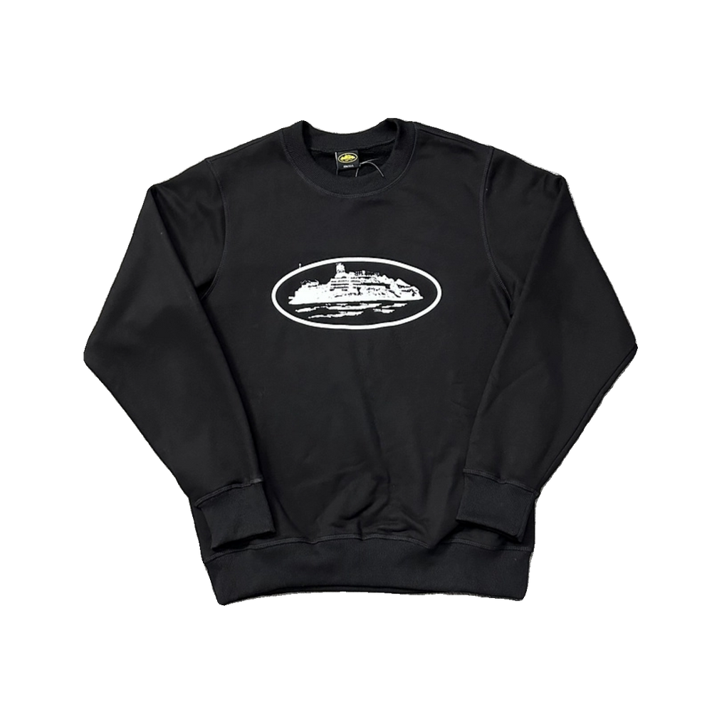 CORTEIZ Alcatraz Island Beauty High Street Men and Women Couples Printed LOGO Loose Cotton Wool Round Neck Sweatshirt FOG