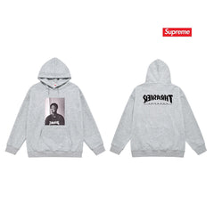 Cross border high version trendy brand Supreme letter printed hooded sweatshirt jacket, classic BOX looped hoodie for men and women (72)