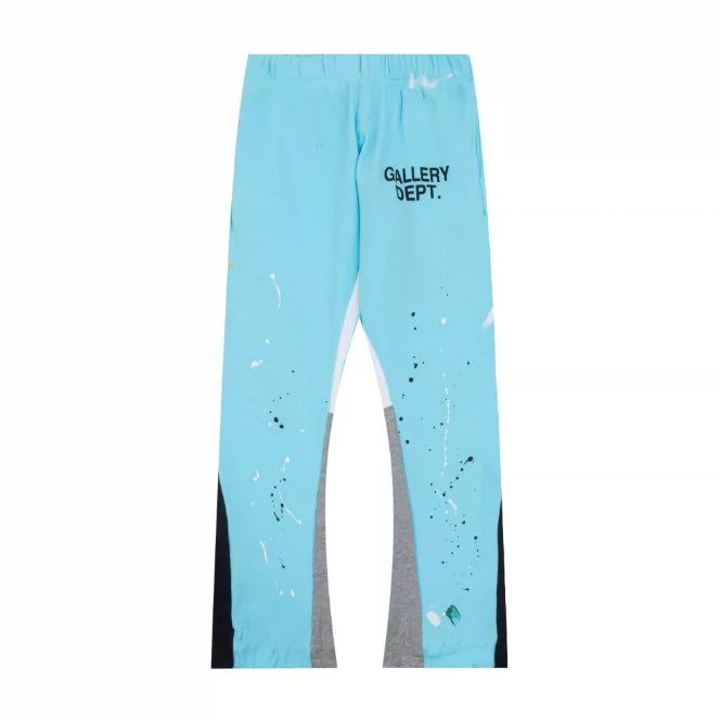 Gallery Dept hand-painted splashed ink spliced drawstring high street casual thick cotton pants micro flared men's and women's loose sports pants (19)