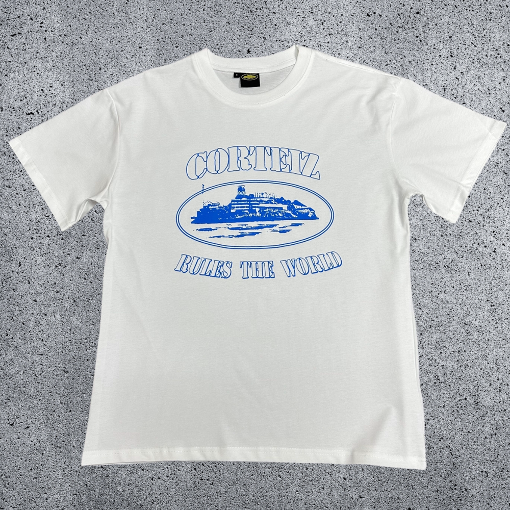 CORTEIZ Devil's Island Short sleeved Cotton Round Neck Printed American Street Loose T-shirt 2024 Spring New INS Trendy Brand (1)