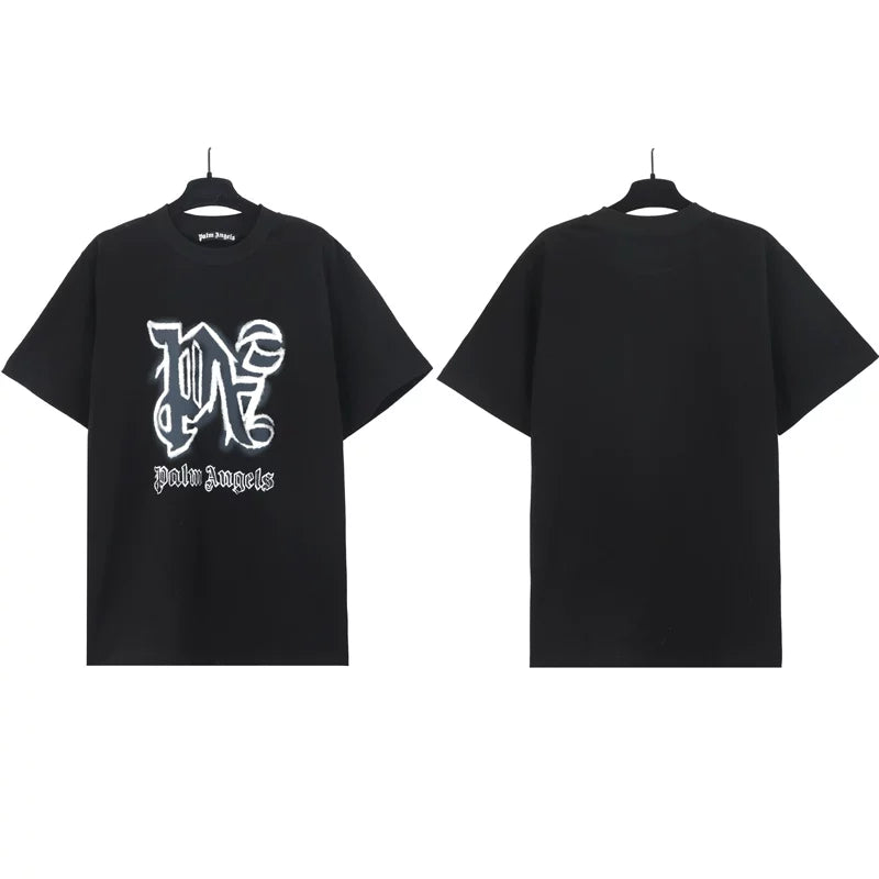 Correct version PALM short sleeved palm angel decapitated bear cartoon bear Angels butterfly print T-shirt men's and women's half sleeves (84)