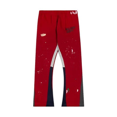 Gallery Dept hand-painted splashed ink spliced drawstring high street casual thick cotton pants micro flared men's and women's loose sports pants (1)