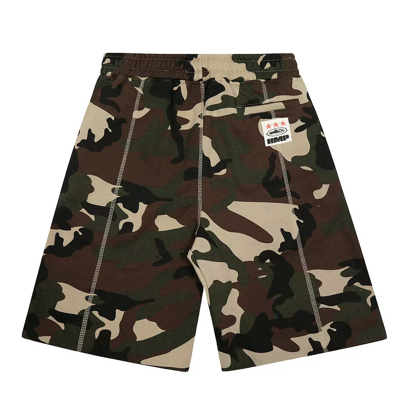 Corteiz shorts American high street fashion brand summer sports and leisure embroidered letter camouflage five quarter shorts for men