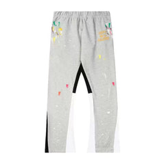 Gallery Dept hand-painted splashed ink spliced drawstring high street casual thick cotton pants micro flared men's and women's loose sports pants (14)