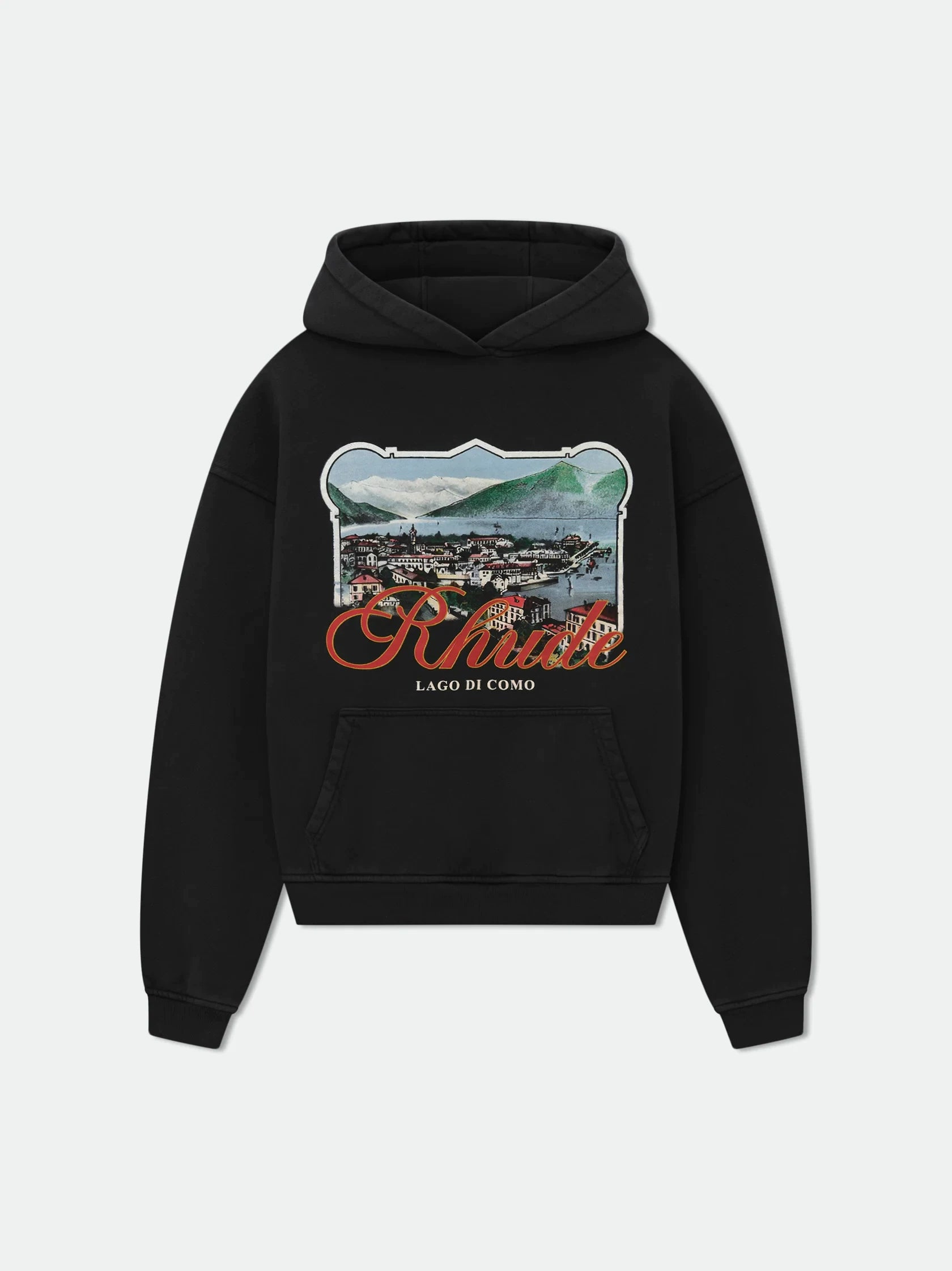 RHUDE美式复古字母印花连帽卫衣男女宽松休闲百搭情侣外套上衣潮 (11)