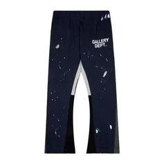Gallery Dept hand-painted splashed ink spliced drawstring high street casual thick cotton pants micro flared men's and women's loose sports pants (5)