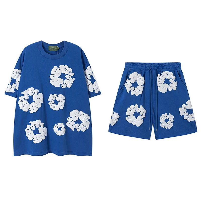 Denim Tears Royal Blue Cotton Wreath Matching Set