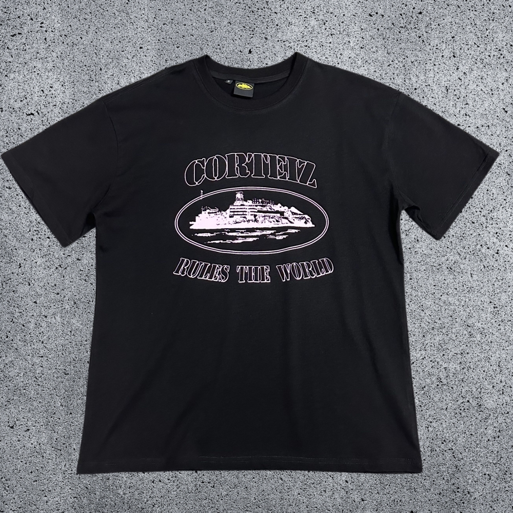 CORTEIZ Devil's Island Short sleeved Cotton Round Neck Printed American Street Loose T-shirt 2024 Spring New INS Trendy Brand (3)