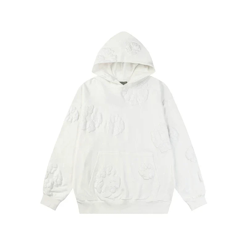 Denim Tears Cotton Wreath Graphic Hoodie - White / Stealth Edition