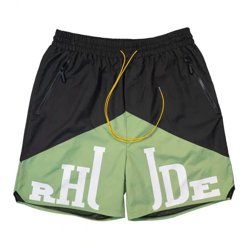 RHUDE shorts Marlboro fog high street trendy brand drawstring 3m letter reflective hip-hop beach five point basketball pants for men (6)