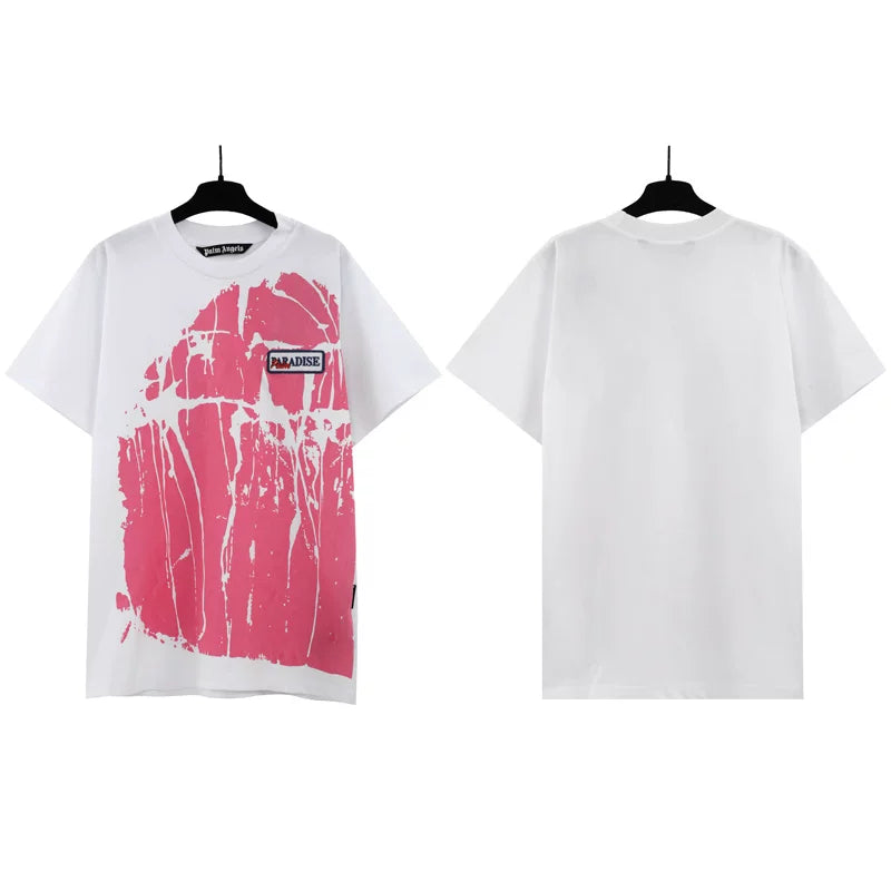 Correct version PALM short sleeved palm angel decapitated bear cartoon bear Angels butterfly print T-shirt men's and women's half sleeves (47)