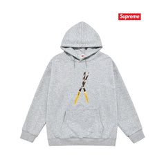 Cross border high version trendy brand Supreme letter printed hooded sweatshirt jacket, classic BOX looped hoodie for men and women (27)