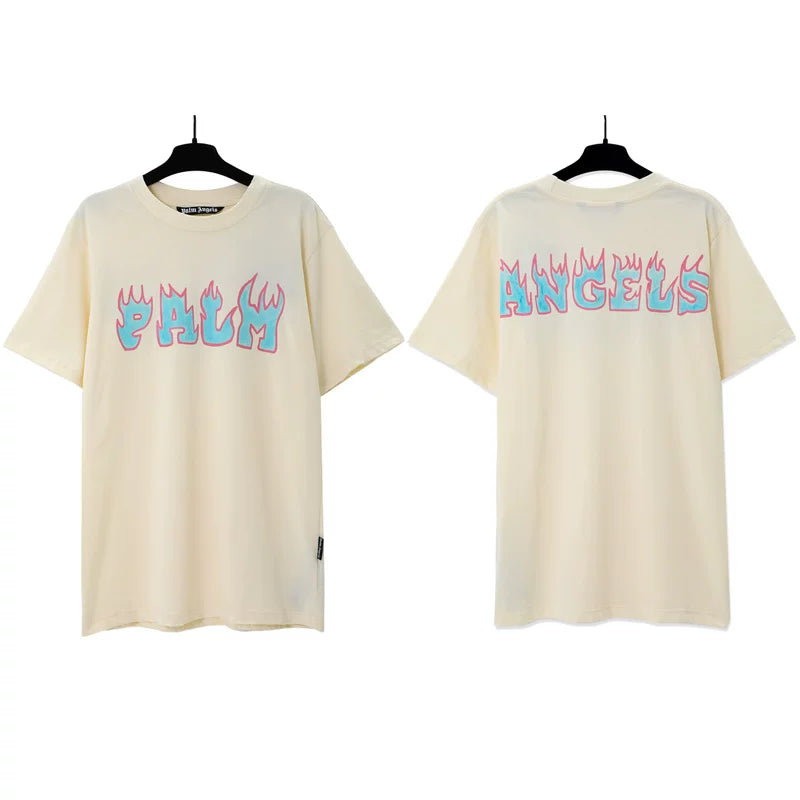 Correct version PALM short sleeved palm angel decapitated bear cartoon bear Angels butterfly print T-shirt men's and women's half sleeves (65)