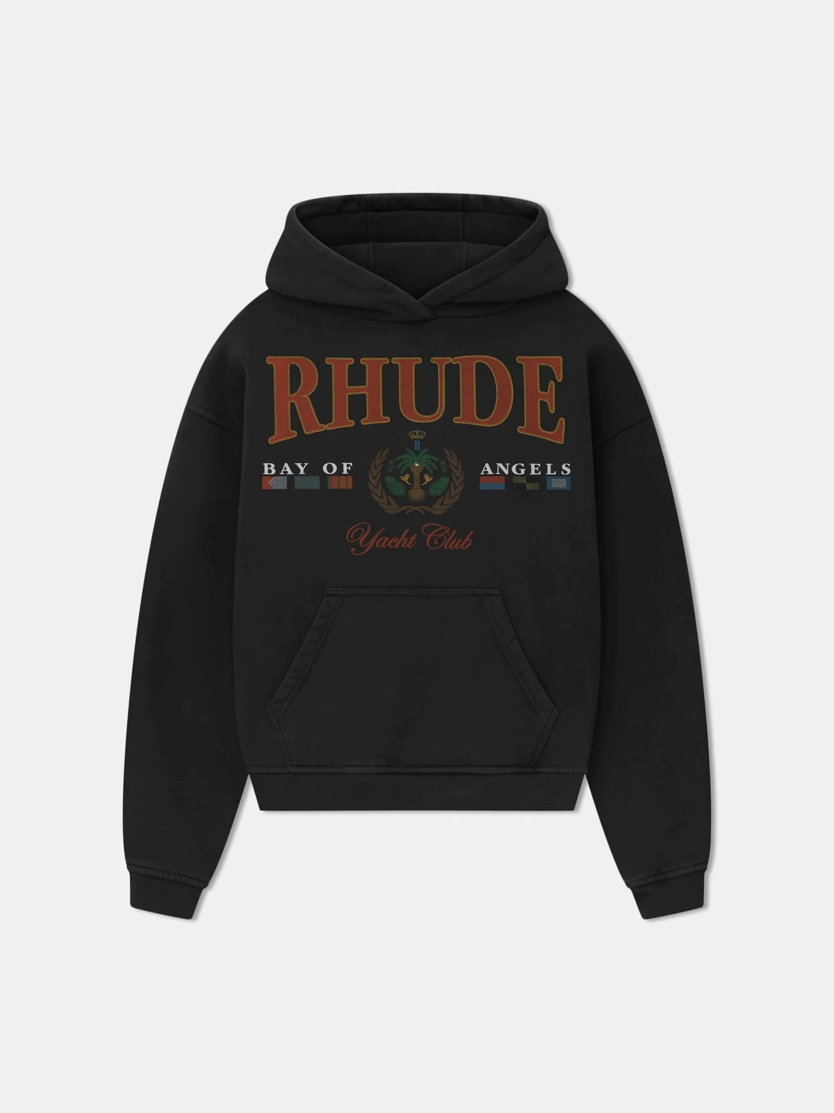 RHUDE美式复古字母印花连帽卫衣男女宽松休闲百搭情侣外套上衣潮 (10)