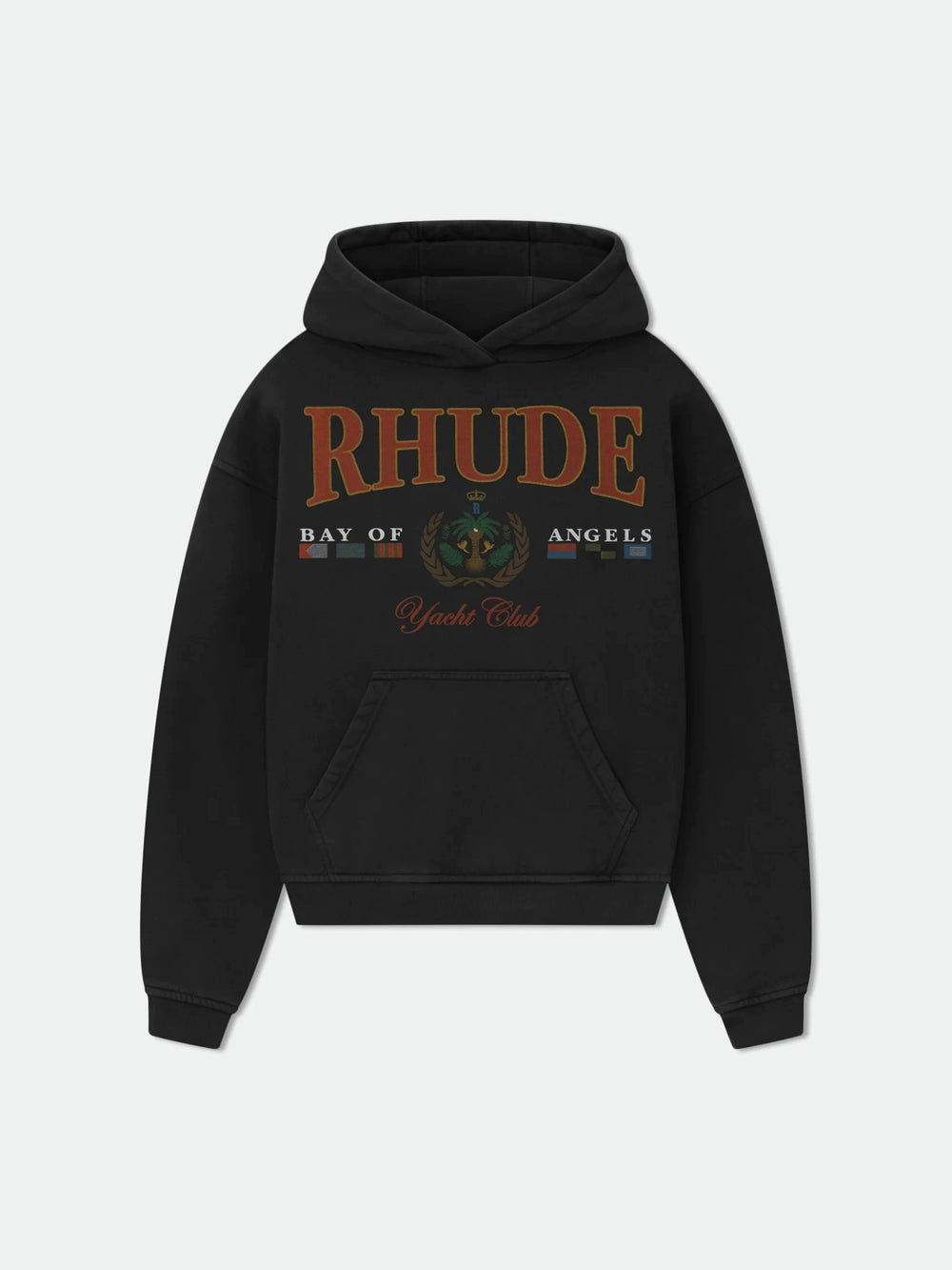 RHUDE美式复古字母印花连帽卫衣男女宽松休闲百搭情侣外套上衣潮 (10)