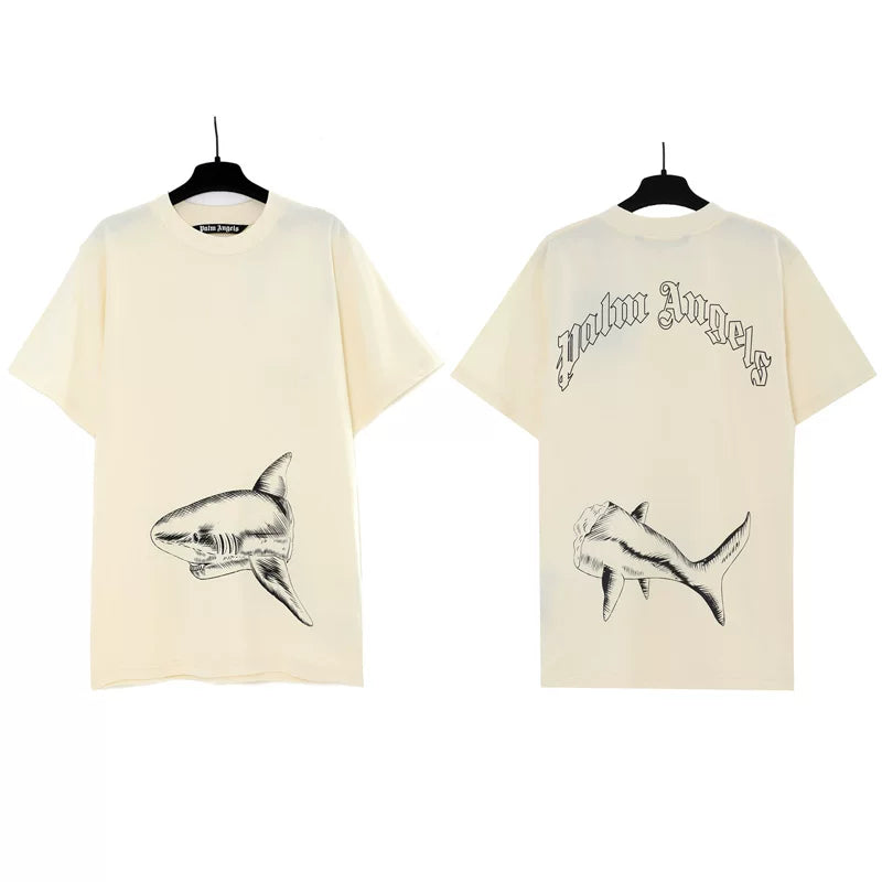 Correct version PALM short sleeved palm angel decapitated bear cartoon bear Angels butterfly print T-shirt men's and women's half sleeves (43)